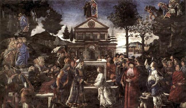 BOTTICELLI, Sandro The Temptation of Christ France oil painting art